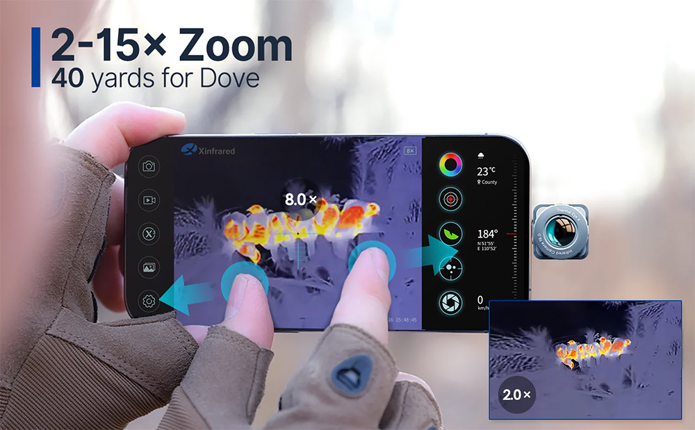 Xinfrared XH09 Thermal Camera and Monocular Android or iOS ޥ륫 ʥȥӥ ߥ˥ ֳ ϥƥ󥰥 InfiRay󥵡